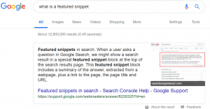 panduan tentang google featured snippet